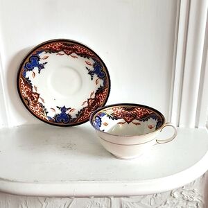 Blue Gold Aynsley Teacup and Saucer , Cobalt Gold Aynsley , Antique 